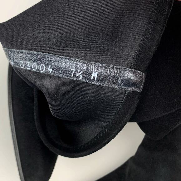 Stuart Weitzman Boots Black Suede Tall Knee High Heeled Women's 7.5 - Picture 6 of 11